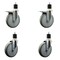 Service Caster 6'' Gray Poly Swivel 1-7/8'' Expanding Stem Caster Set 2 Total Lock Brakes, 4PK SCC-EXTTL20S614-PPUB-2-S-2-178 - alternate 1